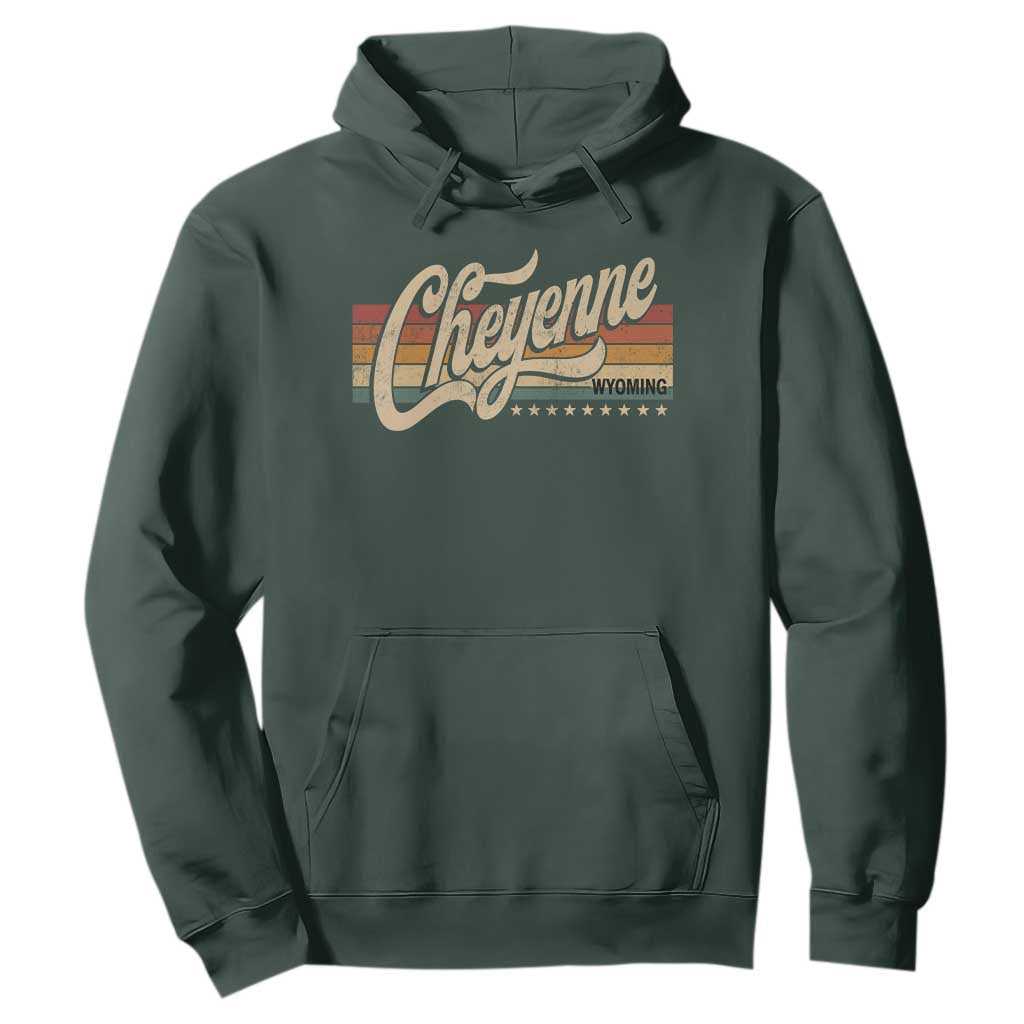 Cheyenne Wyoming Pride Retro Vintage WY State Hoodie TS11 Dark Forest Green Print Your Wear