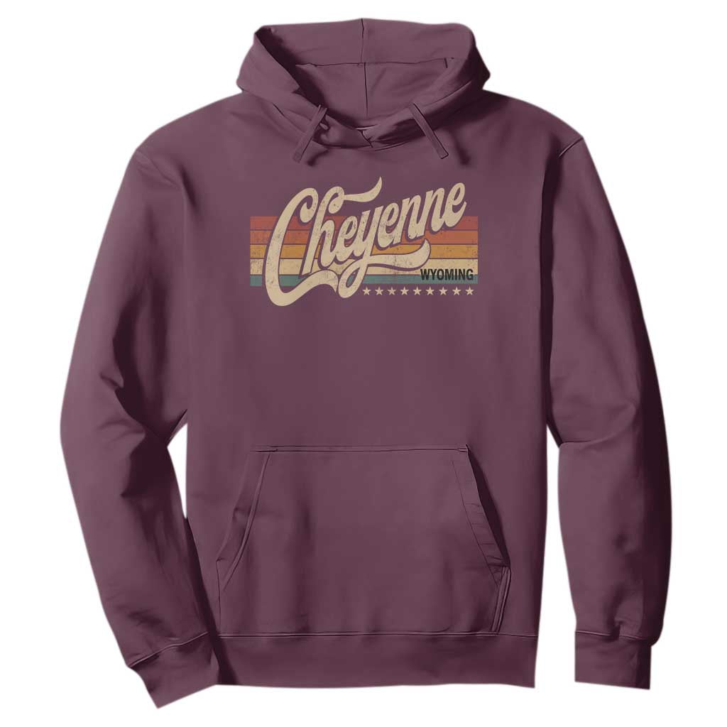 Cheyenne Wyoming Pride Retro Vintage WY State Hoodie TS11 Maroon Print Your Wear