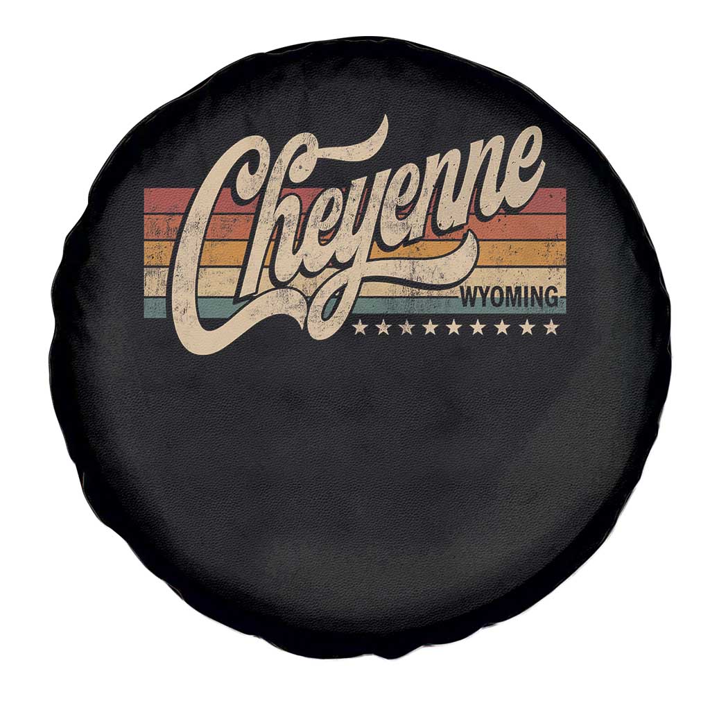Cheyenne Wyoming Pride Retro Vintage WY State Spare Tire Cover TS11 Print Your Wear