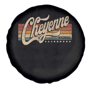 Cheyenne Wyoming Pride Retro Vintage WY State Spare Tire Cover TS11 Print Your Wear