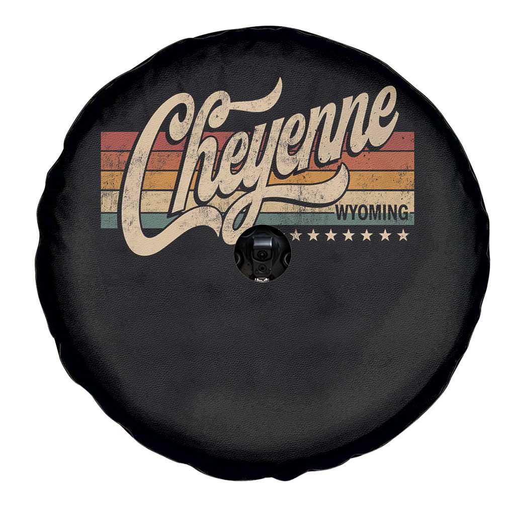 Cheyenne Wyoming Pride Retro Vintage WY State Spare Tire Cover TS11 Print Your Wear