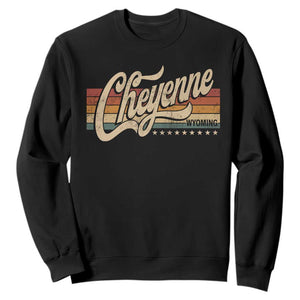 Cheyenne Wyoming Pride Retro Vintage WY State Sweatshirt TS11 Black Print Your Wear