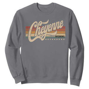 Cheyenne Wyoming Pride Retro Vintage WY State Sweatshirt TS11 Charcoal Print Your Wear