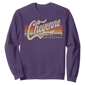 Cheyenne Wyoming Pride Retro Vintage WY State Sweatshirt TS11 Purple Print Your Wear