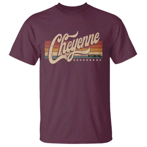 Cheyenne Wyoming Pride Retro Vintage WY State T Shirt TS11 Maroon Print Your Wear
