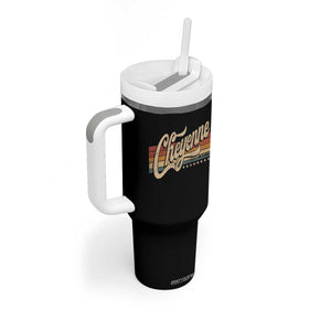 Cheyenne Wyoming Pride Retro Vintage WY State Tumbler With Handle TS11 Print Your Wear