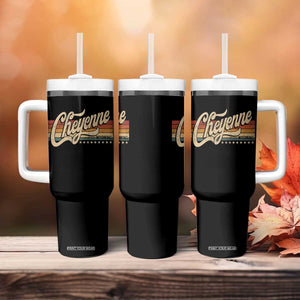 Cheyenne Wyoming Pride Retro Vintage WY State Tumbler With Handle TS11 Print Your Wear