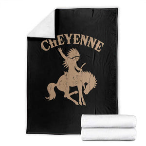 Cheyenne State Native American Cowboy Rodeo Throw Blanket TS11 Black Print Your Wear