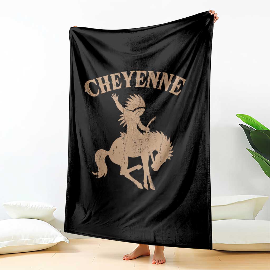 Cheyenne State Native American Cowboy Rodeo Throw Blanket TS11 Print Your Wear