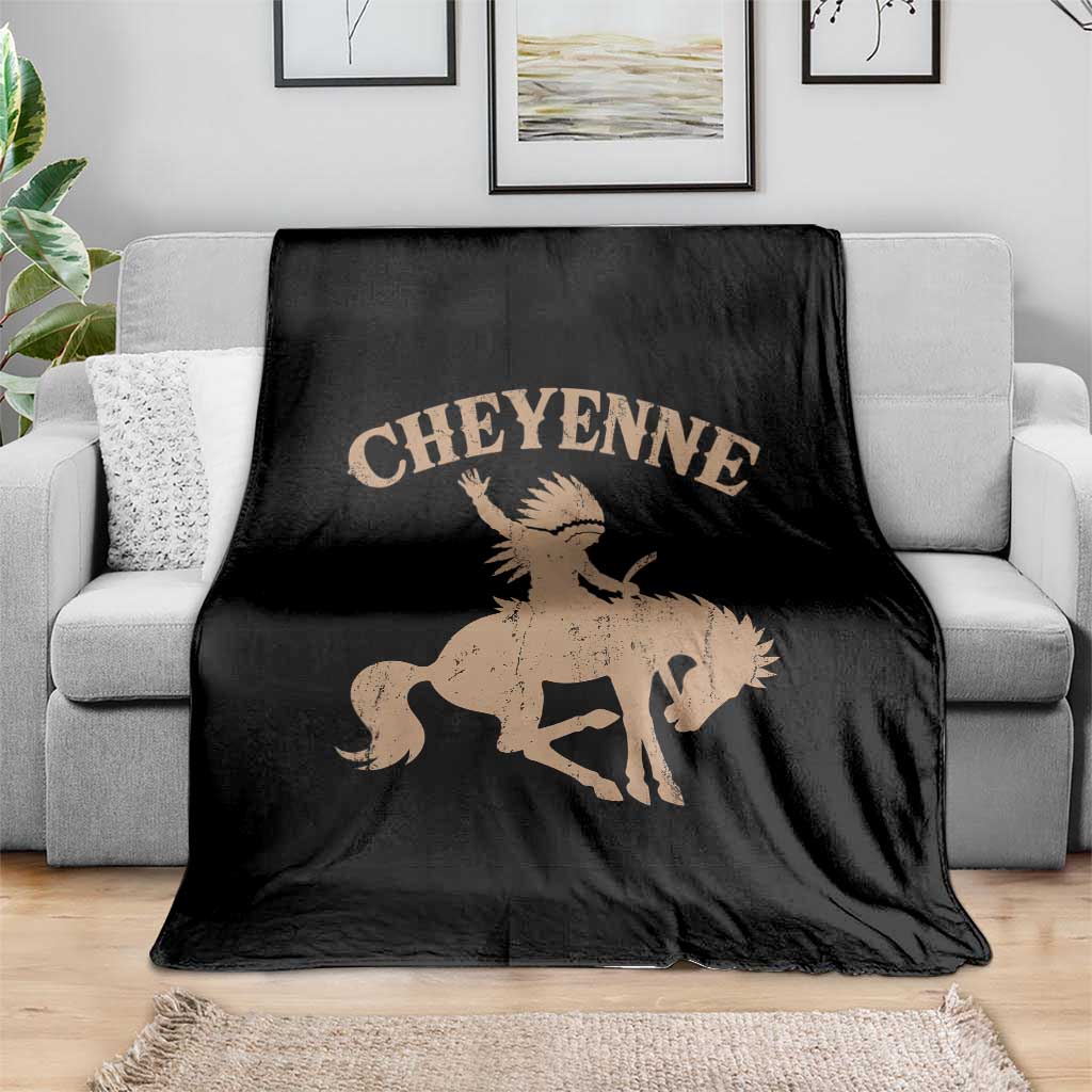 Cheyenne State Native American Cowboy Rodeo Throw Blanket TS11 Print Your Wear