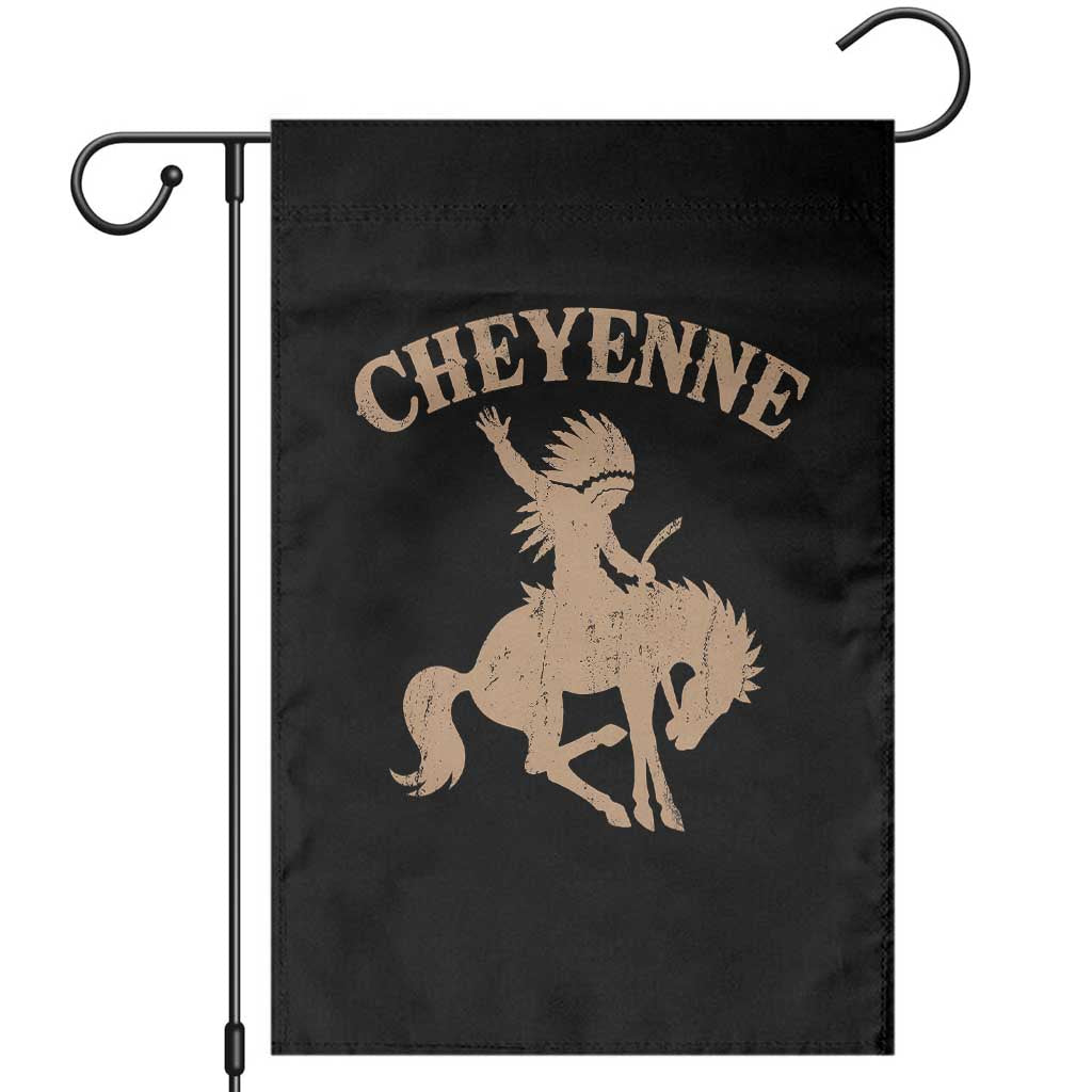 Cheyenne State Native American Cowboy Rodeo Garden Flag TS11 Black Print Your Wear