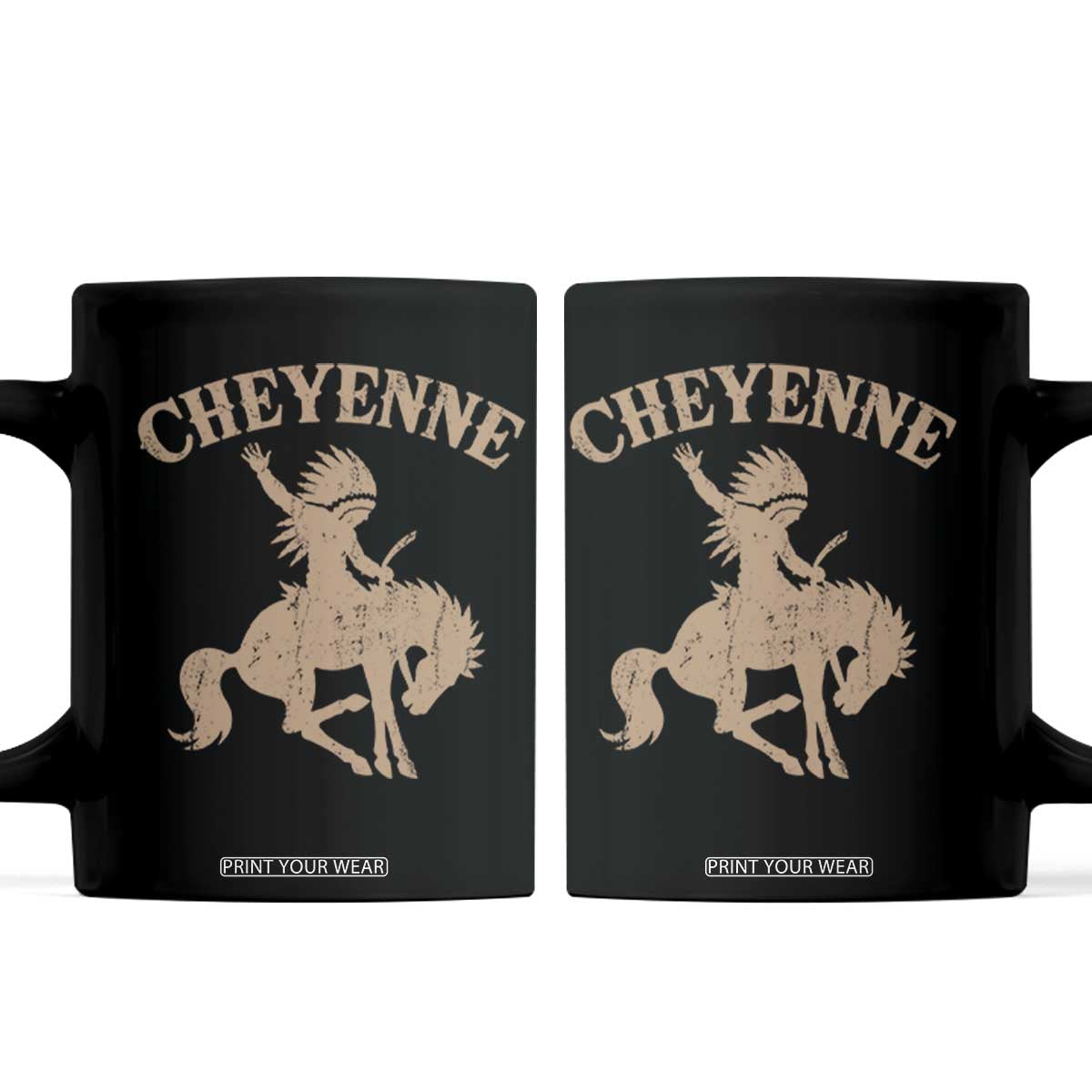 Cheyenne State Native American Cowboy Rodeo Coffee Mug TS11 Black Print Your Wear
