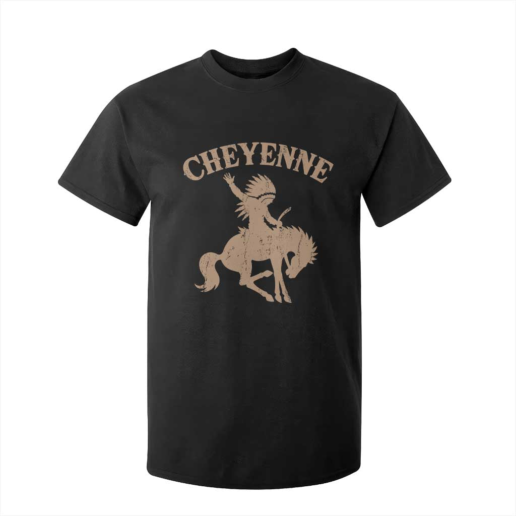 Cheyenne State Native American Cowboy Rodeo T Shirt For Kid TS11 Black Print Your Wear