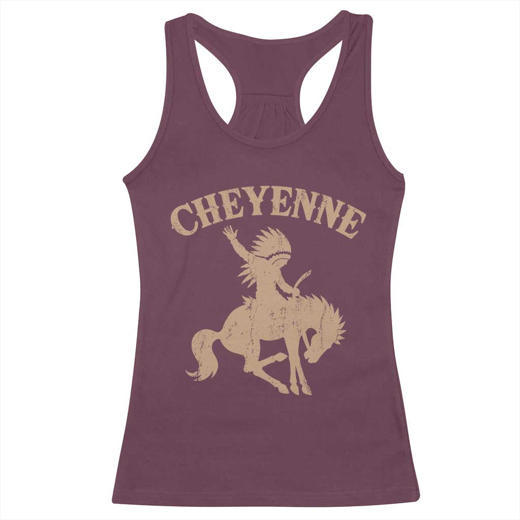 Cheyenne State Native American Cowboy Rodeo Racerback Tank Top TS11 Maroon Print Your Wear