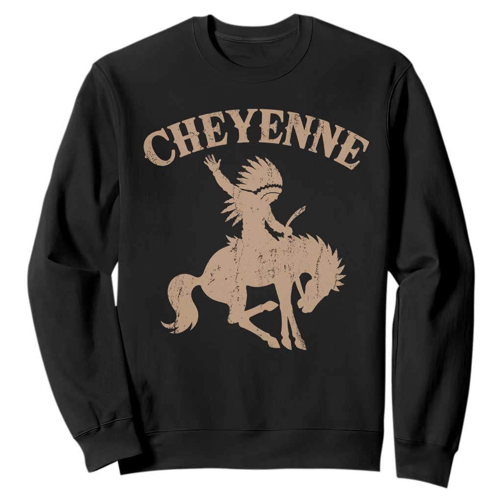 Cheyenne State Native American Cowboy Rodeo Sweatshirt TS11 Black Print Your Wear