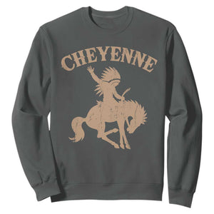 Cheyenne State Native American Cowboy Rodeo Sweatshirt TS11 Dark Heather Print Your Wear