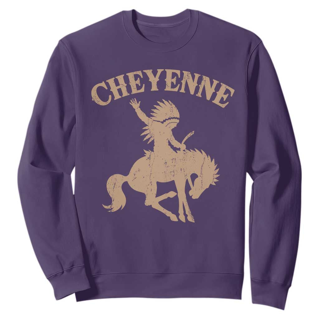 Cheyenne State Native American Cowboy Rodeo Sweatshirt TS11 Purple Print Your Wear
