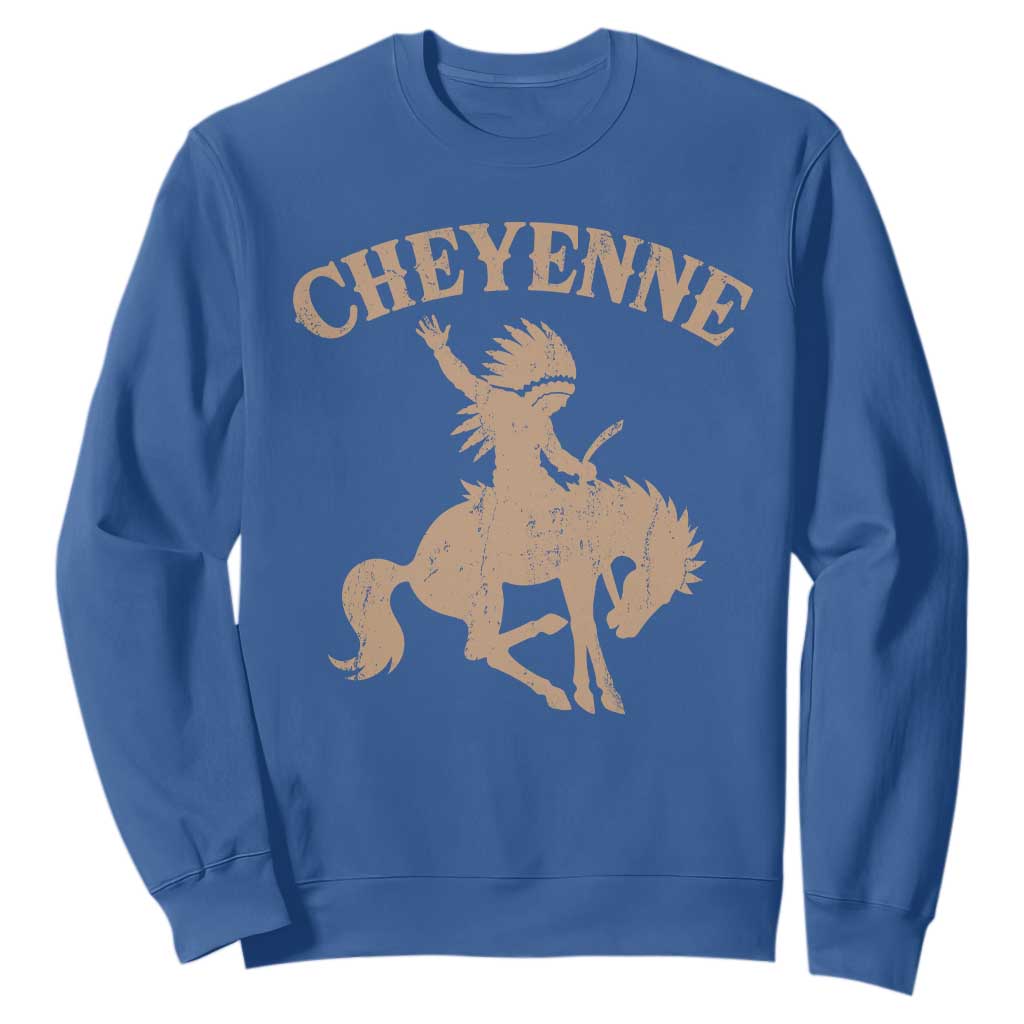 Cheyenne State Native American Cowboy Rodeo Sweatshirt TS11 Royal Blue Print Your Wear
