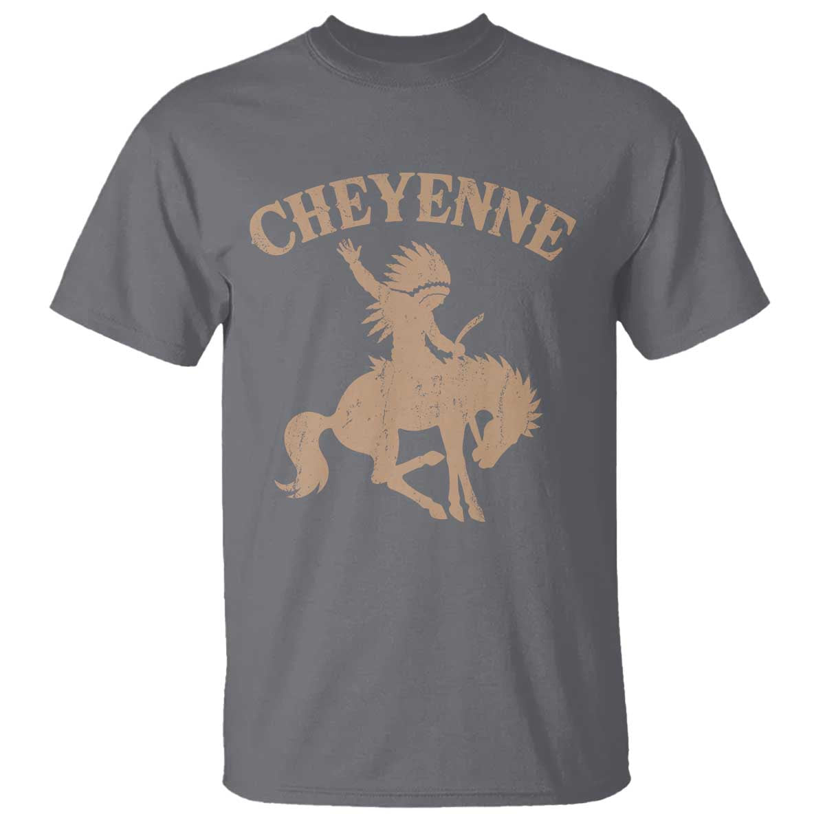 Cheyenne State Native American Cowboy Rodeo T Shirt TS11 Charcoal Print Your Wear