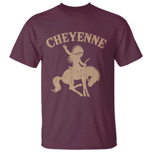 Cheyenne State Native American Cowboy Rodeo T Shirt TS11 Maroon Print Your Wear