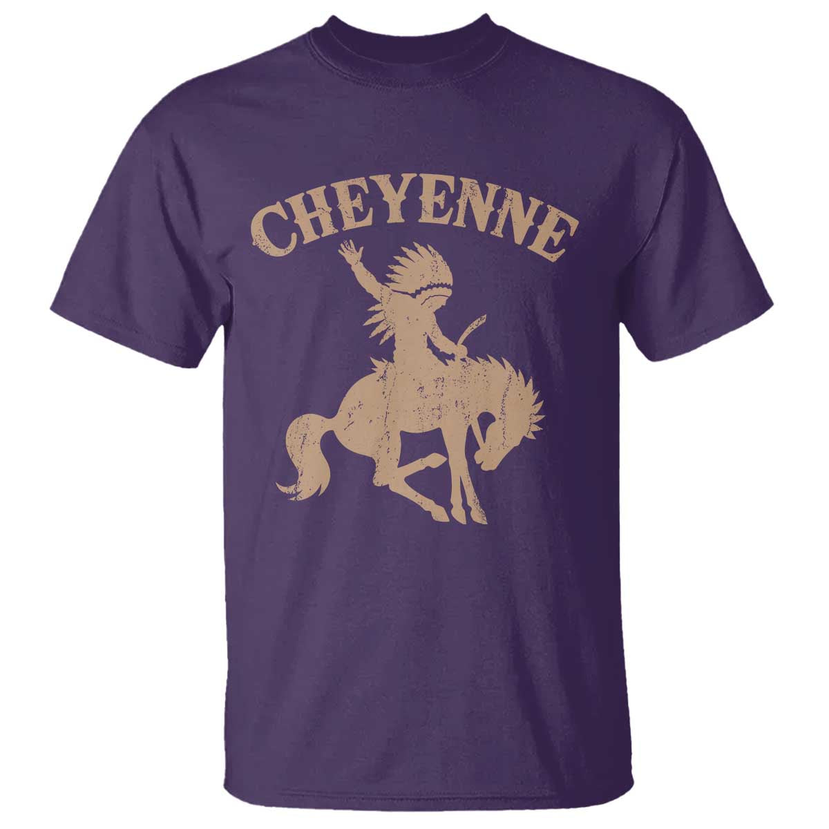 Cheyenne State Native American Cowboy Rodeo T Shirt TS11 Purple Print Your Wear