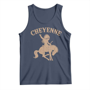 Cheyenne State Native American Cowboy Rodeo Tank Top TS11 Navy Print Your Wear