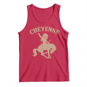 Cheyenne State Native American Cowboy Rodeo Tank Top TS11 Red Print Your Wear
