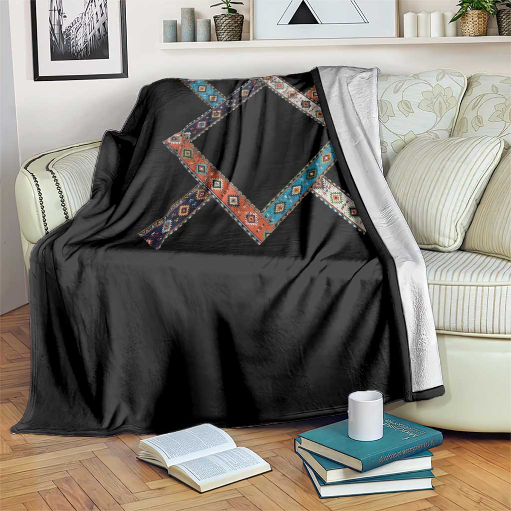 Northern Cheyenne Tribe Flag Montana Tribal Pattern Throw Blanket TS11 Print Your Wear