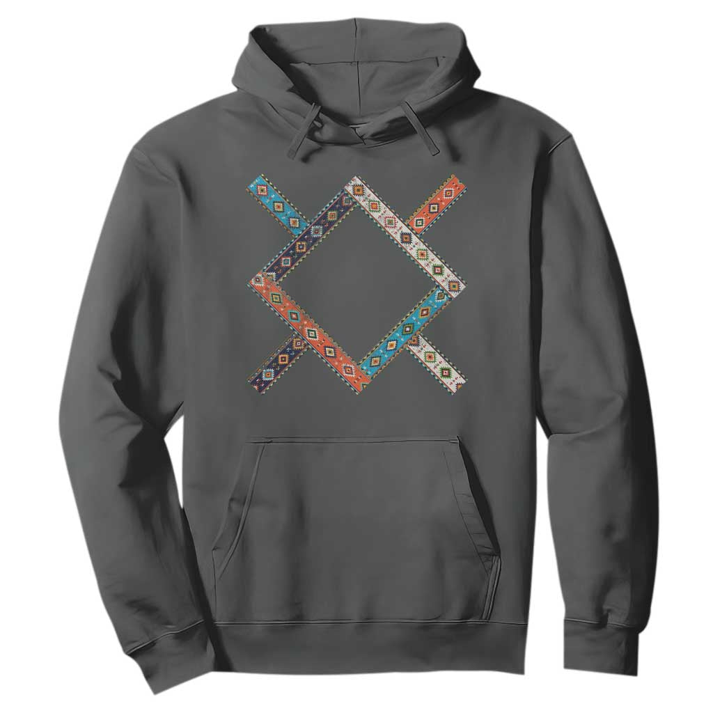 Northern Cheyenne Tribe Flag Montana Tribal Pattern Hoodie TS11 Dark Heather Print Your Wear