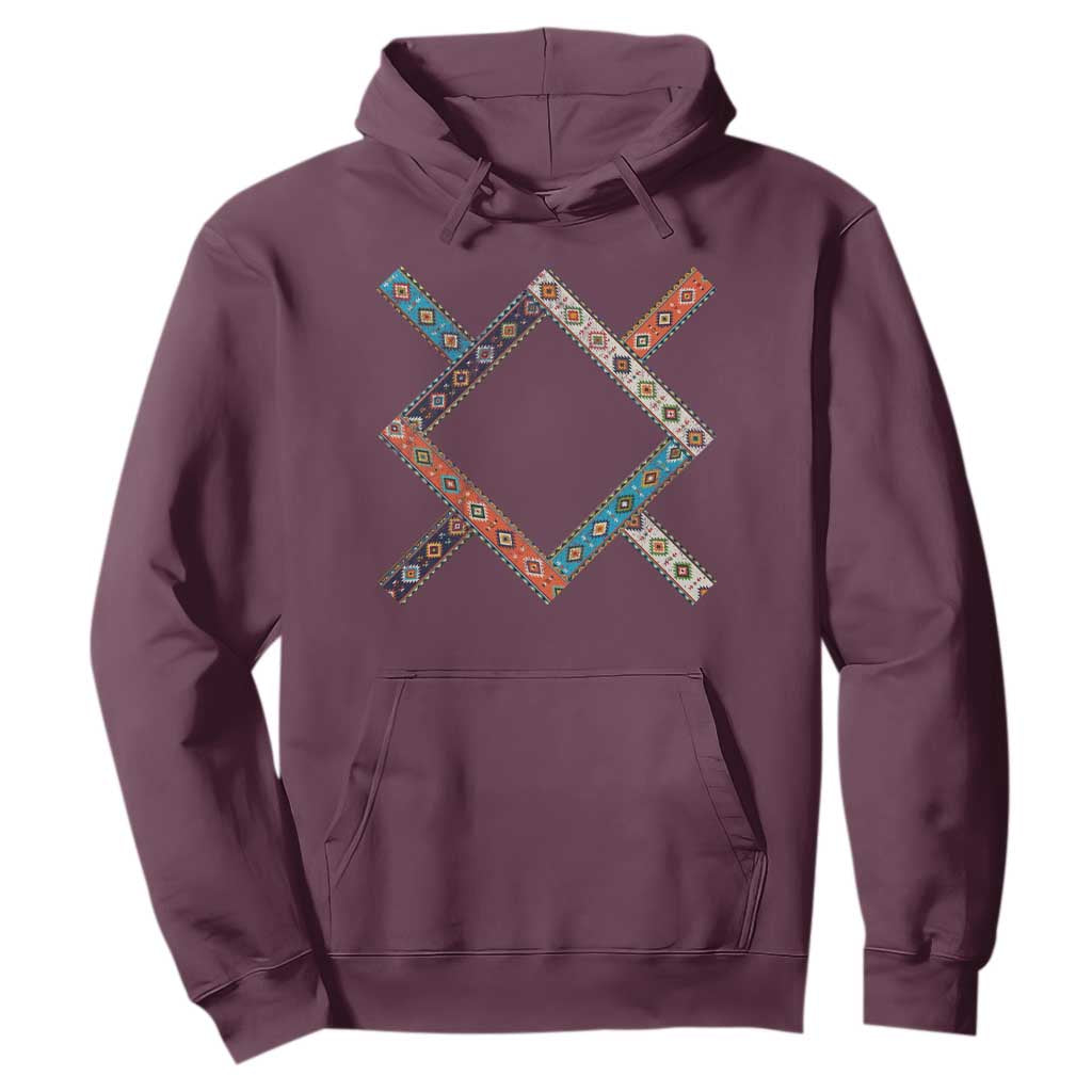 Northern Cheyenne Tribe Flag Montana Tribal Pattern Hoodie TS11 Maroon Print Your Wear