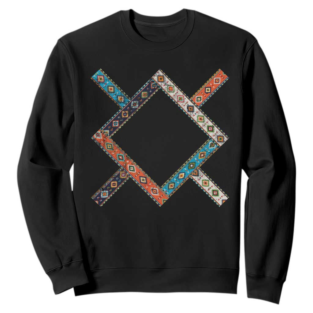 Northern Cheyenne Tribe Flag Montana Tribal Pattern Sweatshirt TS11 Black Print Your Wear