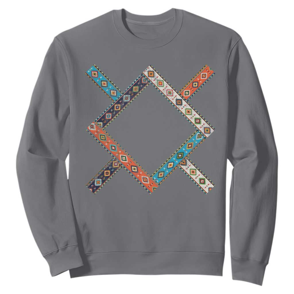 Northern Cheyenne Tribe Flag Montana Tribal Pattern Sweatshirt TS11 Charcoal Print Your Wear