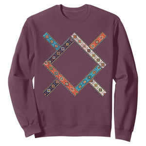 Northern Cheyenne Tribe Flag Montana Tribal Pattern Sweatshirt TS11 Maroon Print Your Wear