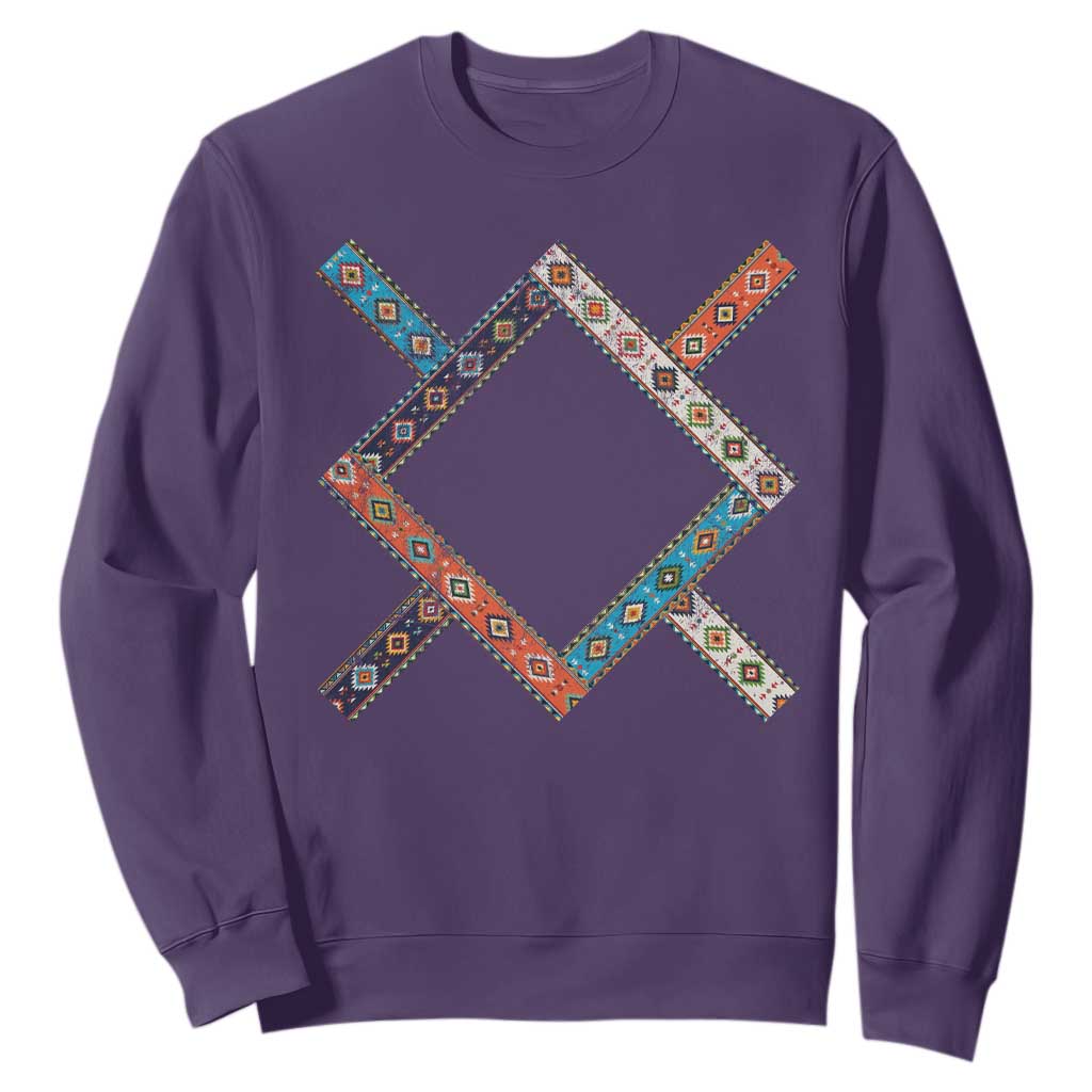 Northern Cheyenne Tribe Flag Montana Tribal Pattern Sweatshirt TS11 Purple Print Your Wear