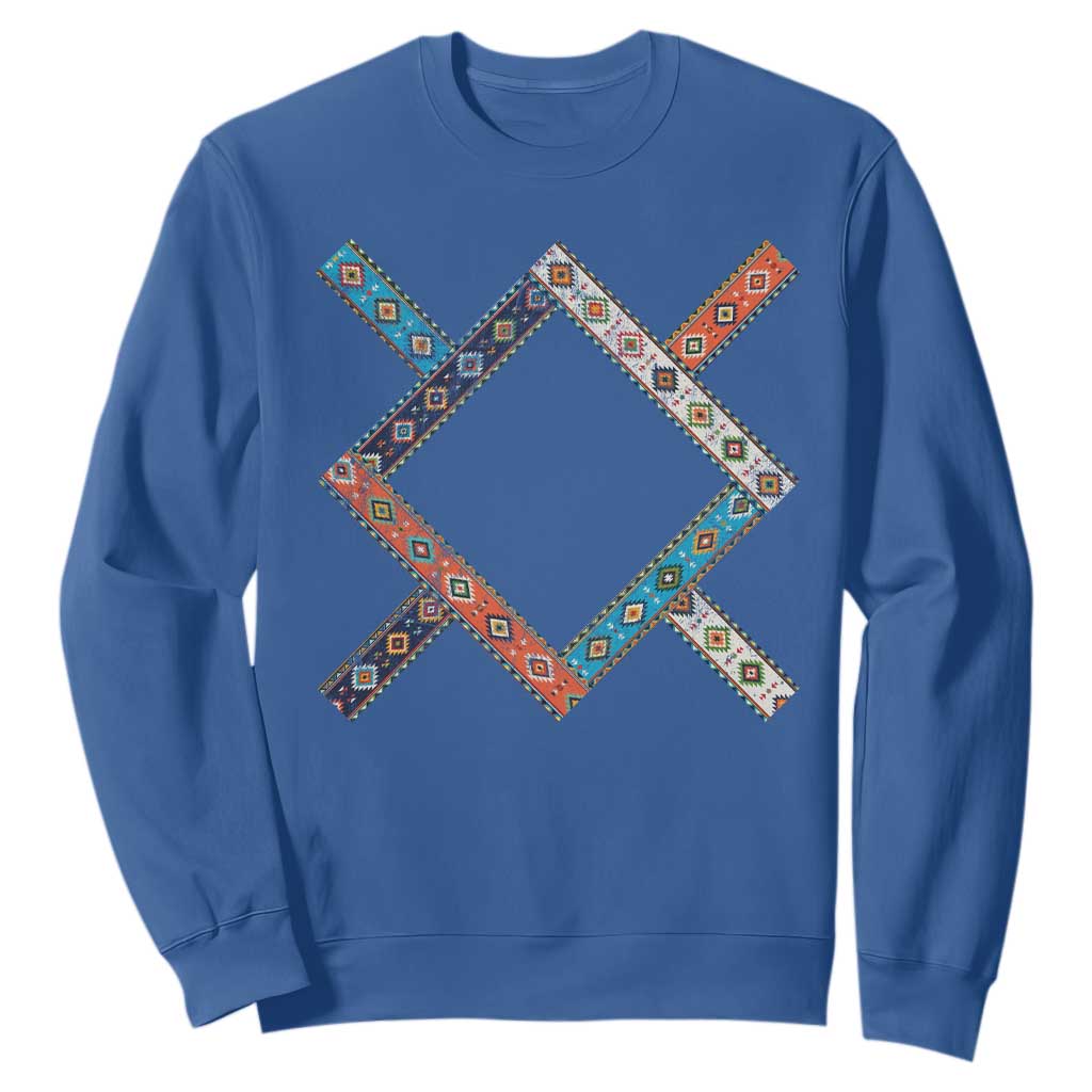 Northern Cheyenne Tribe Flag Montana Tribal Pattern Sweatshirt TS11 Royal Blue Print Your Wear