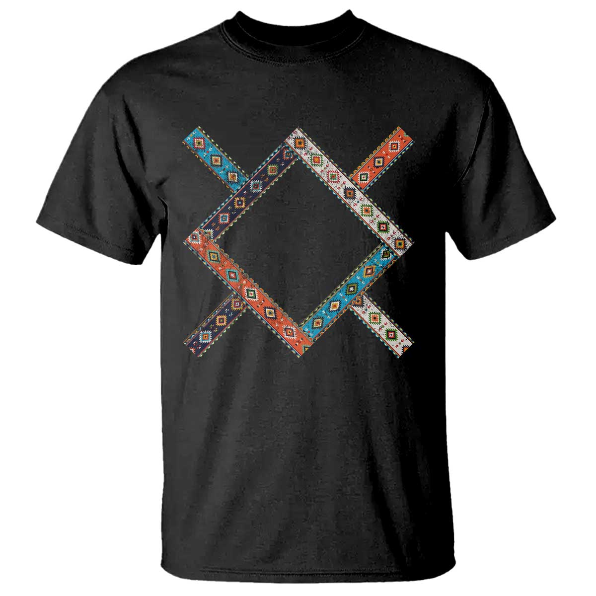 Northern Cheyenne Tribe Flag Montana Tribal Pattern T Shirt TS11 Black Print Your Wear