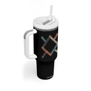 Northern Cheyenne Tribe Flag Montana Tribal Pattern Tumbler With Handle TS11 Print Your Wear