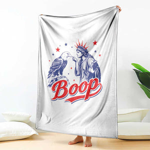 Boop Statue of Liberty and Eagle 4th of July Throw Blanket TS11 Print Your Wear
