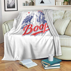Boop Statue of Liberty and Eagle 4th of July Throw Blanket TS11 Print Your Wear