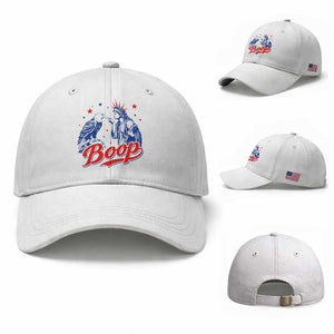 Boop Statue of Liberty and Eagle 4th of July Baseball Cap TS11 Baseball Cap Universal Fit White Print Your Wear