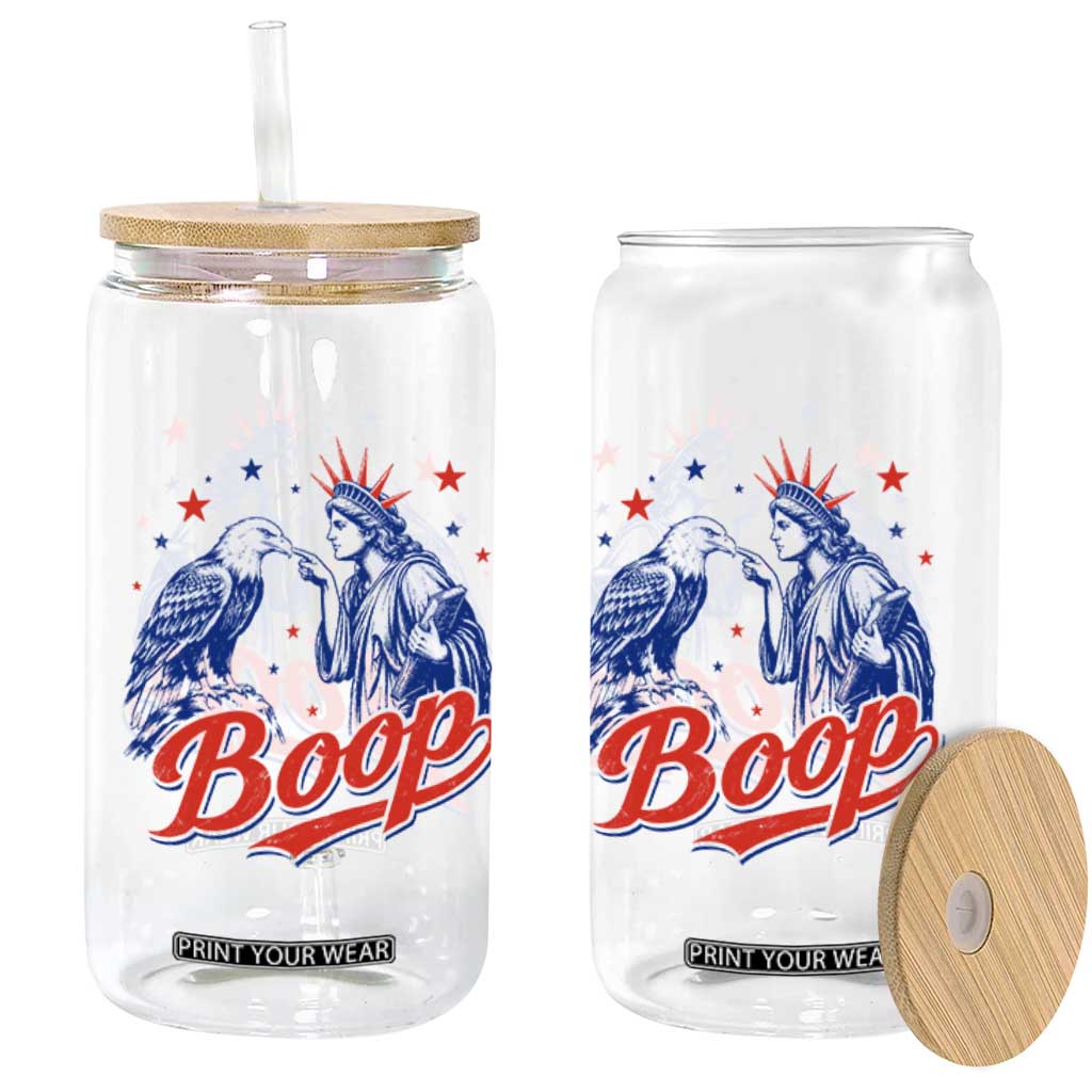 Boop Statue of Liberty and Eagle 4th of July Glass Can TS11 Print Your Wear
