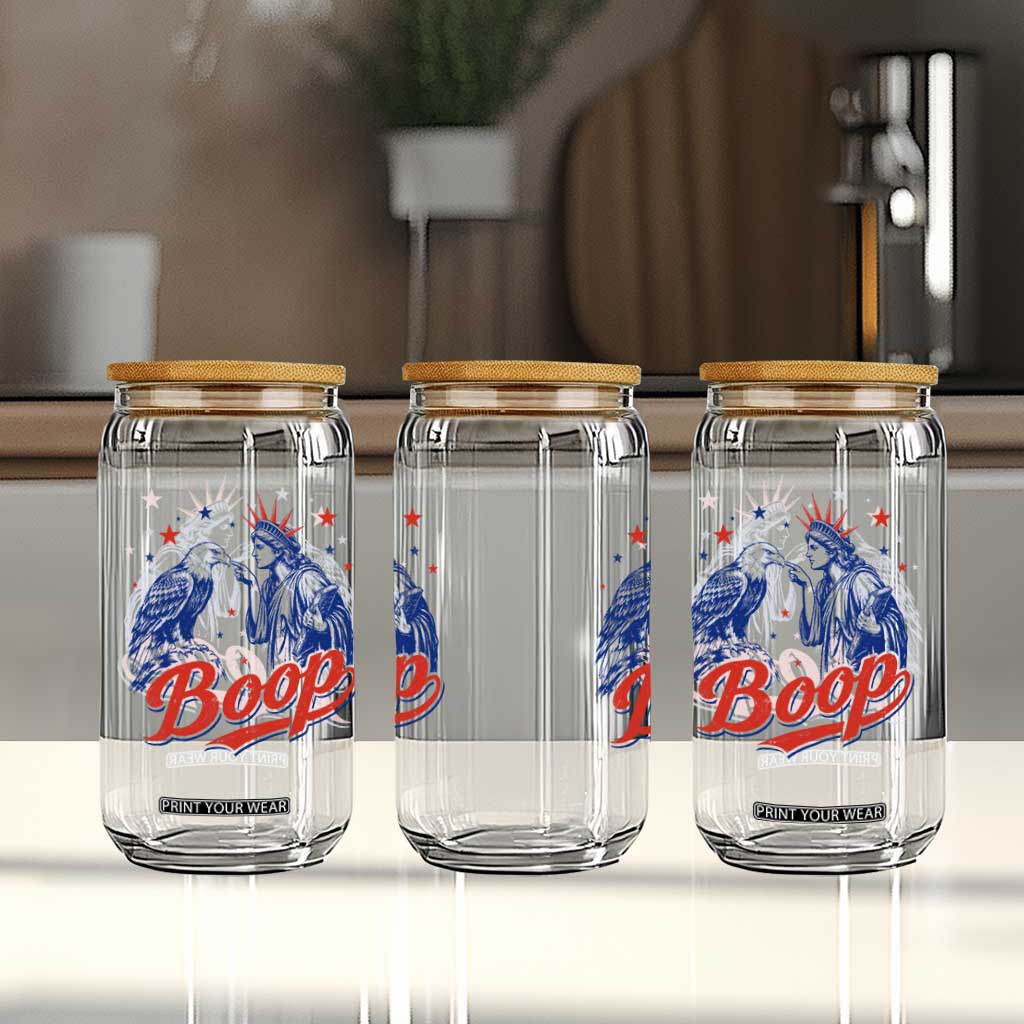 Boop Statue of Liberty and Eagle 4th of July Glass Can TS11 Print Your Wear