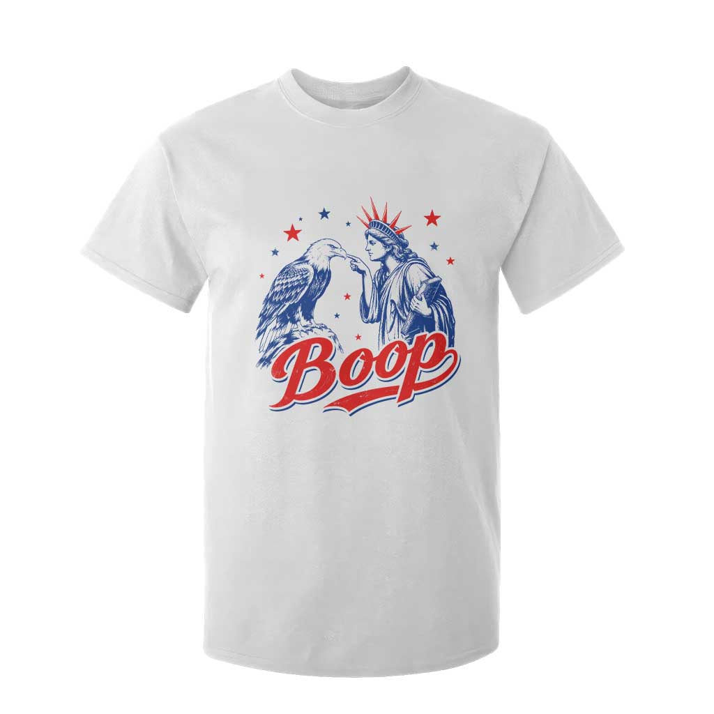 Boop Statue of Liberty and Eagle 4th of July T Shirt For Kid TS11 White Print Your Wear