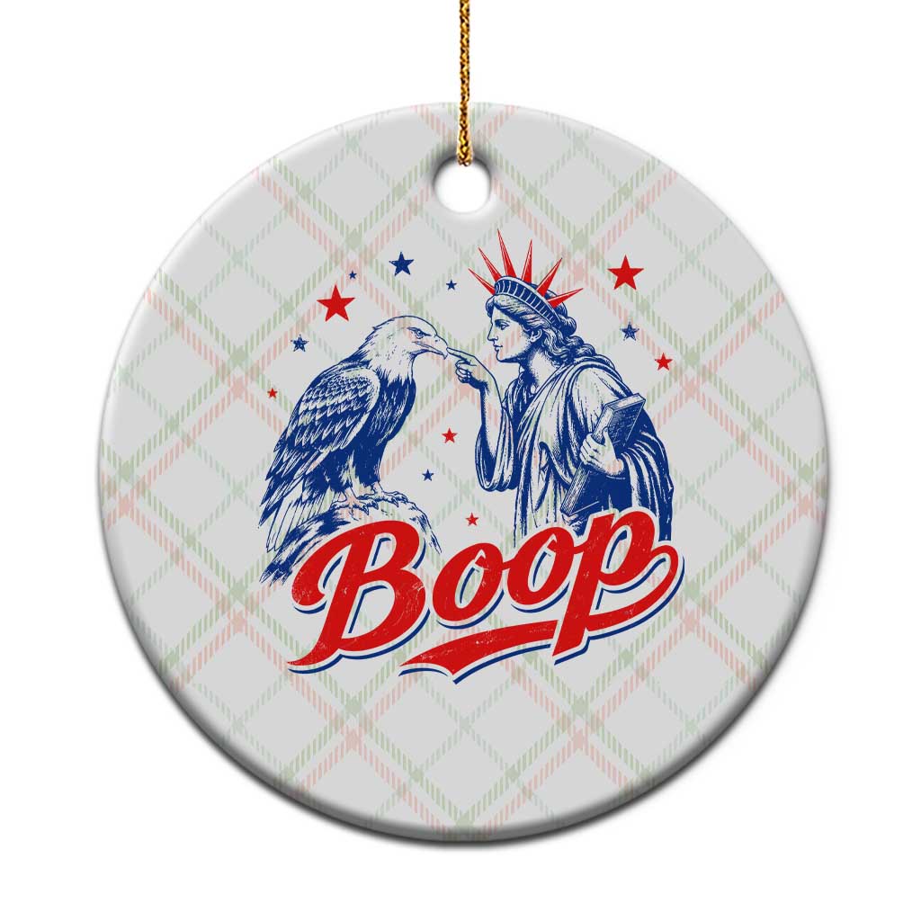 Boop Statue of Liberty and Eagle 4th of July Ceramic Ornament TS11 1pc Christmas Plaid Print Your Wear