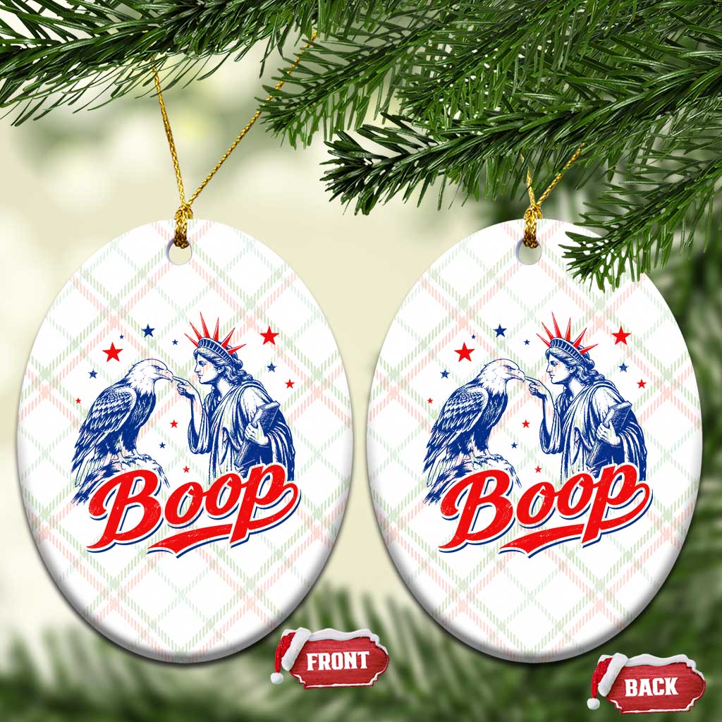 Boop Statue of Liberty and Eagle 4th of July Ceramic Ornament TS11 Print Your Wear