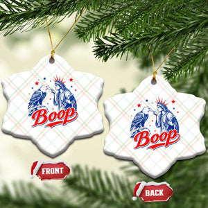 Boop Statue of Liberty and Eagle 4th of July Ceramic Ornament TS11 Print Your Wear