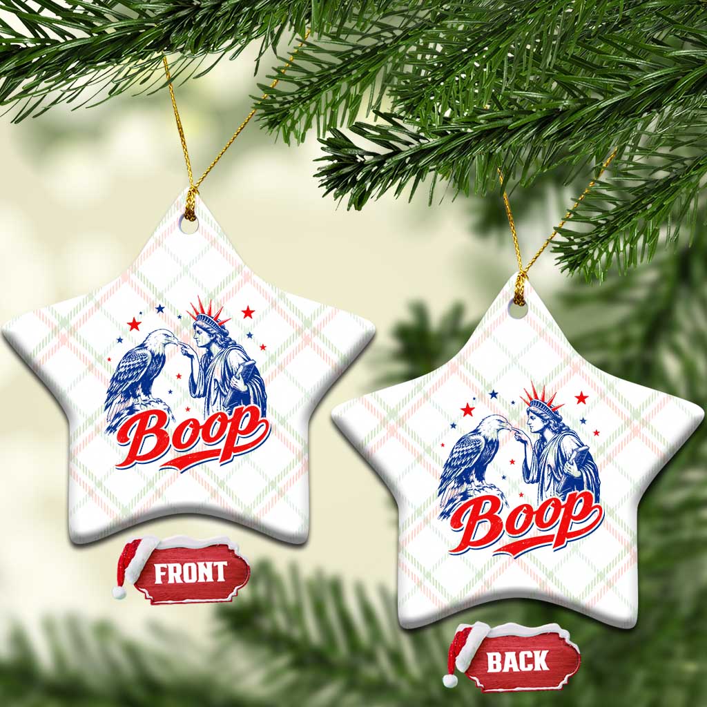 Boop Statue of Liberty and Eagle 4th of July Ceramic Ornament TS11 Print Your Wear