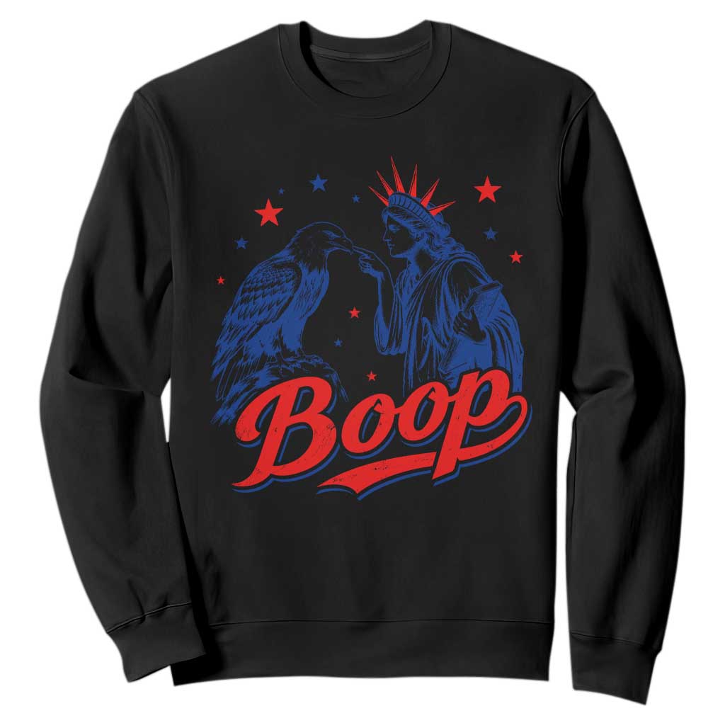 Boop Statue of Liberty and Eagle 4th of July Sweatshirt TS11 Black Print Your Wear