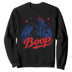 Boop Statue of Liberty and Eagle 4th of July Sweatshirt TS11 Black Print Your Wear