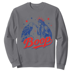 Boop Statue of Liberty and Eagle 4th of July Sweatshirt TS11 Charcoal Print Your Wear